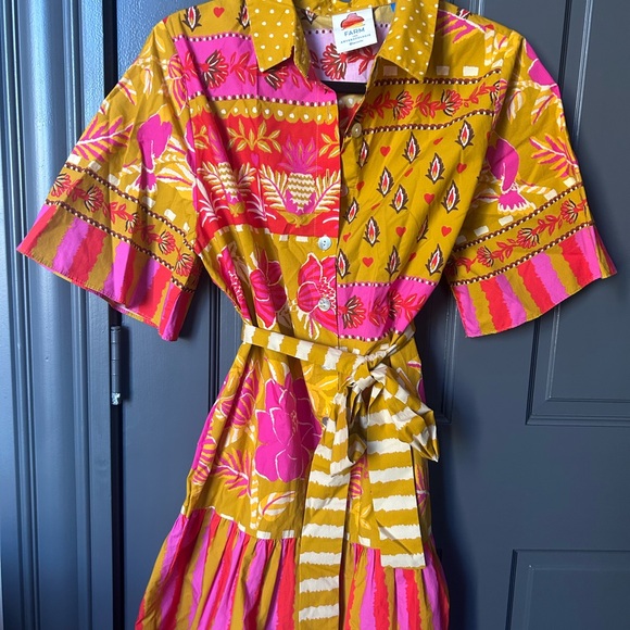 Anthropologie Dresses & Skirts - Farm Anthropologie Pink and Yellow Dress/Tunic